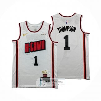 Camiseta Houston Rockets Amen Thompson NO 1 Ciudad 2024-25 Blanco