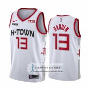 Camiseta Houston Rockets James Harden Ciudad 2019-20 Blanco