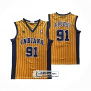 Camiseta Indiana Pacers Ron Artest NO 91 Amarillo
