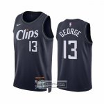 Camiseta Los Angeles Clippers Paul George NO 13 Ciudad 2023-24 Azul