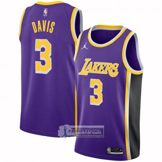 Camiseta Los Angeles Lakers Anthony Davis NO 3 Statement 2021-22 Violeta