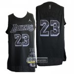 Camiseta Los Angeles Lakers Lebron James NO 23 MVP Negro2