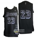 Camiseta Los Angeles Lakers Lebron James NO 23 MVP Negro2