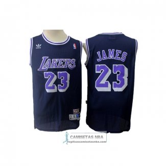 Camiseta Los Angeles Lakers Lebron James Retro Azul