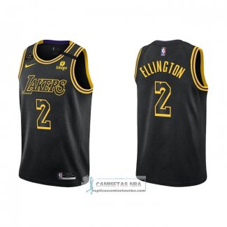 Camiseta Los Angeles Lakers Wayne Ellington NO 2 Mamba 2021-22 Negro