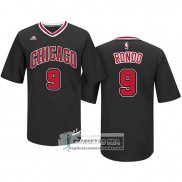 Camiseta Manga Corta Bulls Rajon Rondo Negro