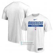 Camiseta Manga Corta Dallas Mavericks Practice Performance 2022-23 Blanco