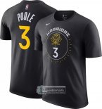 Camiseta Manga Corta Golden State Warriors Jordan Poole Ciudad 2022-23 Negro