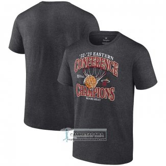 Camiseta Manga Corta Miami Heat 2023 Eastern Conference Champions Pass Hoops Negro