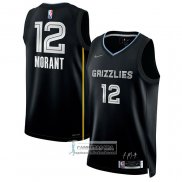 Camiseta Memphis Grizzlies Ja Morant NO 12 Select Series Negro