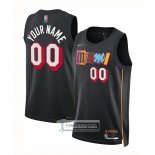 Camiseta Miami Heat Personalizada Ciudad 2021-22 Negro