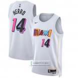 Camiseta Miami Heat Tyler Herro NO 14 Ciudad 2022-23 Blanco
