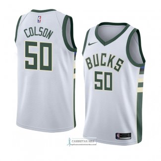 Camiseta Milwaukee Bucks Bonzie Colson Association 2018 Blanco