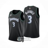 Camiseta Minnesota Timberwolves Jaden McDaniels NO 3 Classic 2025-26 Negro