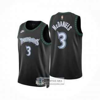 Camiseta Minnesota Timberwolves Jaden McDaniels NO 3 Classic 2025-26 Negro