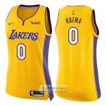 Camiseta Mujer Lakers Kyle Kuzma Icon 2017-18 Amarillo