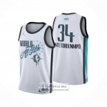 Camiseta NBA All Star 2026 Giannis Antetokounmpo NO 34 Blanco