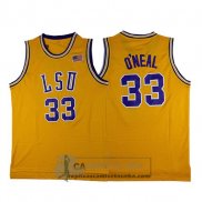 Camiseta NCAA Retro LSU Tigers O'Neal Amarillo