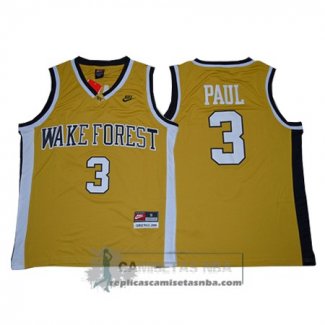 Camiseta NCAA Wake Forest Demon Deacons Chris Paul Dorado