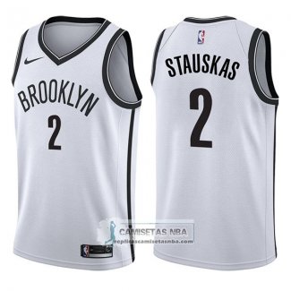 Camiseta Nets Nik Stauskas Association 2017-18 Blanco