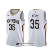 Camiseta New Orleans Pelicans Christian Wood Association Blanco