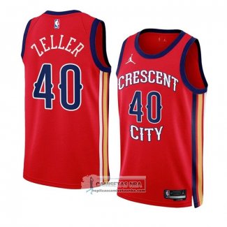 Camiseta New Orleans Pelicans Cody Zeller NO 40 Statement 2023-24 Rojo