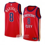 Camiseta New Orleans Pelicans Naji Marshall NO 8 Statement 2023-24 Rojo