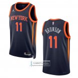 Camiseta New York Knicks Jalen Brunson NO 11 Statement 2022-23 Negro