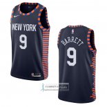 Camiseta New York Knicks RJ Barrett NO 9 Ciudad Edition 2019-20 Azul