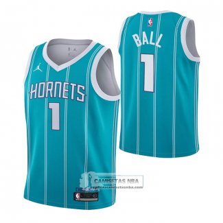 Camiseta Nino Charlotte Hornets LaMelo Ball NO 1 Icon 2022-23 Verde