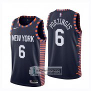 Camiseta Nino Knicks Kristaps Porzingis Ciudad 2018-19 Azul