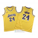 Camiseta Nino Los Angeles Lakers Kobe Bryant NO 24 Amarillo