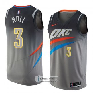 Camiseta Oklahoma City Thunder Nerlens Noel Ciudad 2018 Gris