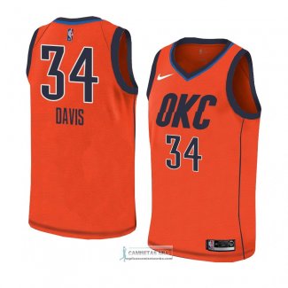 Camiseta Oklahoma City Thunder Tyler Davis Earned 2018-19 Naranj