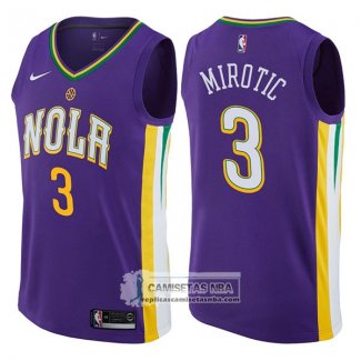 Camiseta Pelicans Nikola Mirotic Ciudad 2017-18 Violeta