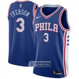 Camiseta Philadelphia 76ers Allen Iverson NO 3 Icon Azul