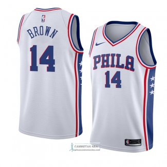 Camiseta Philadelphia 76ers Anthony Marron Association 2018 Blan