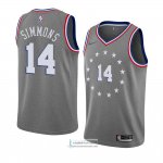 Camiseta Philadelphia 76ers Jonathon Simmons Ciudad 2018-19 Gris