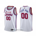 Camiseta Philadelphia 76ers Personalizada Hardwood Classic Blanco
