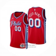 Camiseta Philadelphia 76ers Personalizada Statement 2024-25 Rojo