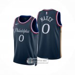 Camiseta Philadelphia 76ers Tyrese Maxey NO 0 Ciudad 2025-26 Azul