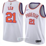 Camiseta Phoenix Suns Alex Len Hardwood Classic 2018 Blanco