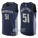 Camiseta Pistons Boban Marjanovic Ciudad 2017-18 Azul