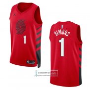 Camiseta Portland Trail Blazers Anfernee Simons NO 1 Statement 2022-23 Rojo