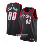 Camiseta Portland Trail Blazers Personalizada Ciudad 2021-22 Negro