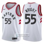 Camiseta Raptors Delon Wright Association 2017-18 Blanco