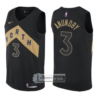 Camiseta Raptors Og Anunoby Ciudad 2017-18 Negro