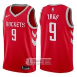 Camiseta Rockets Zhou Qi Swingman Icon 2017-18 Rojo