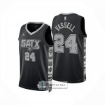 Camiseta San Antonio Spurs Devin Vassell NO 24 Statement 2024-25 Negro