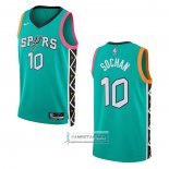 Camiseta San Antonio Spurs Jeremy Sochan NO 10 Ciudad 2022-23 Verde